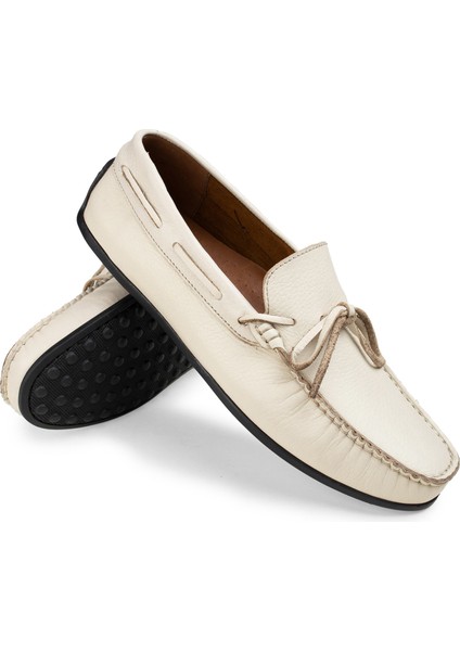 Deri Bej Rengi Erkek Loafer modelleri