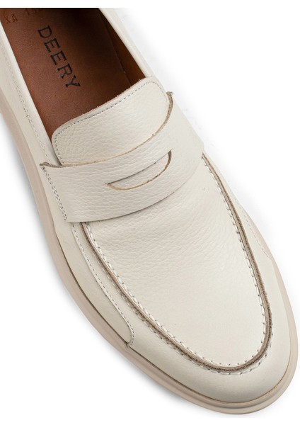 Deri Bej Rengi Comfort Erkek Loafer indirimleri