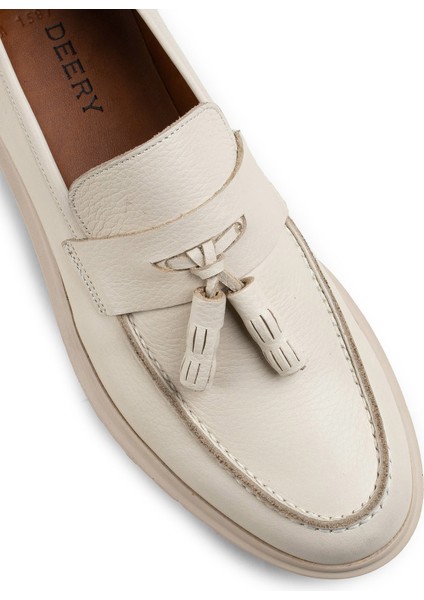 Deri Bej Rengi Comfort Erkek Loafer indirimleri
