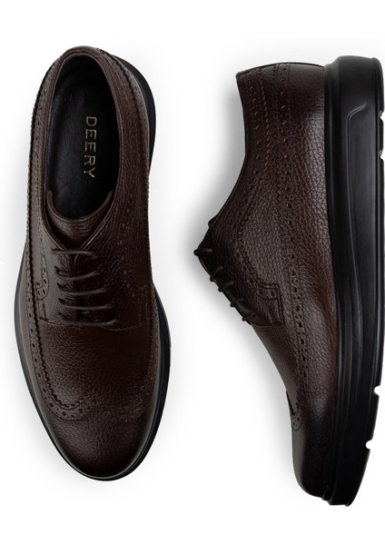 Deri Kahverengi Günlük Comfort Erkek Ayakkabı fırsatları