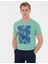 Erkek Çağla Slim Fit Baskılı Bisiklet Yaka Tişört 50241487-VR016 1