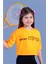 Toontoy Kız Çocuk Baskılı Düşük Kol Crop Tişört 1