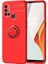 Oneplus Nord N10 5g Kılıf Ultra Korumalı Yüzüklü Manyetik Ravel Silikon + Tam Kaplayan 6d Nano Ekran Koruyucu Kırmızı 1