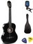 4/4 Tamboy Klasik Gitar Seti (Gitar-Akort Cihazı-Kılıf-Pena) - Siyah 1
