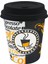 Cup 7 Oz Siyah Kapaklı Karton Bardak 180 ml - 100'lü 1