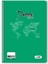 Çizgili 96 Yaprak Spiralli Defter A4 Boy Plastik Kapak -Yeşil 1