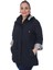 Kadın Büyük Beden Mevsimlik Trençkot 595 Lacivert/navy 21S32000595 3