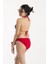 Yıldız Desenli Mavi Kırmızı Bikini Takım 3