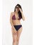 Mavi Üzeri Pembe Çizgili Bikini Takım 1