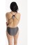 Renkli Geometrik Tasarımlı Kül Grisi Bikini Takım 3