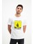 Erkek Bisiklet Yaka Baskılı T-Shirt 1