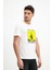 Erkek Bisiklet Yaka Baskılı T-Shirt 3