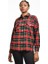 Kadın Ekose Gömlek - Kırmızı Kırmızı - S 5