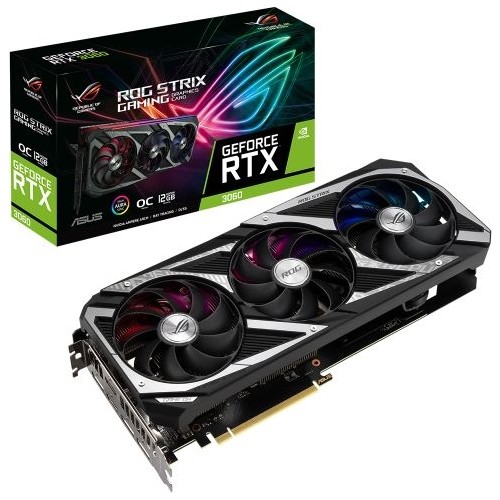 Asus GeForce RTX 3060 OC 12GB 192Bit GDDR6 PCI-Express 4.0 Ekran Kartı (ROG-STRIX-RTX3060-O12G-V2-GAMING)