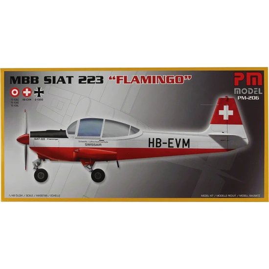 Pm Model PM-206 Mbb Siat 223 flamingo Model Uçak 1:48