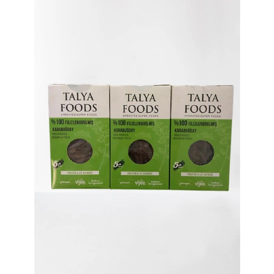 Talya Foods Filizlenmiş Karabuğday + Greçka Makarnası 200 gr x 3
