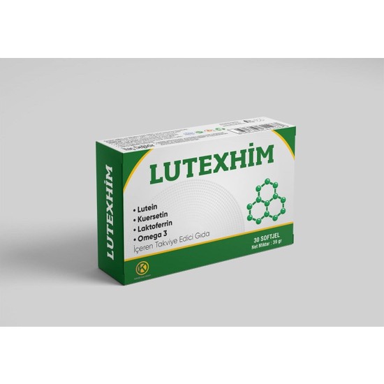 Kuazar Ilaç Lutexhim - Lutein, Laktoferrin, Kuersetin ve Omega 3 Içeren Gıda Takviyesi 30 Softjel