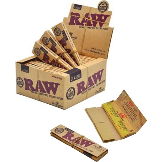 Raw Classic Zıvanalı Sarma Kağıdı 1 Kutu-24 Paket