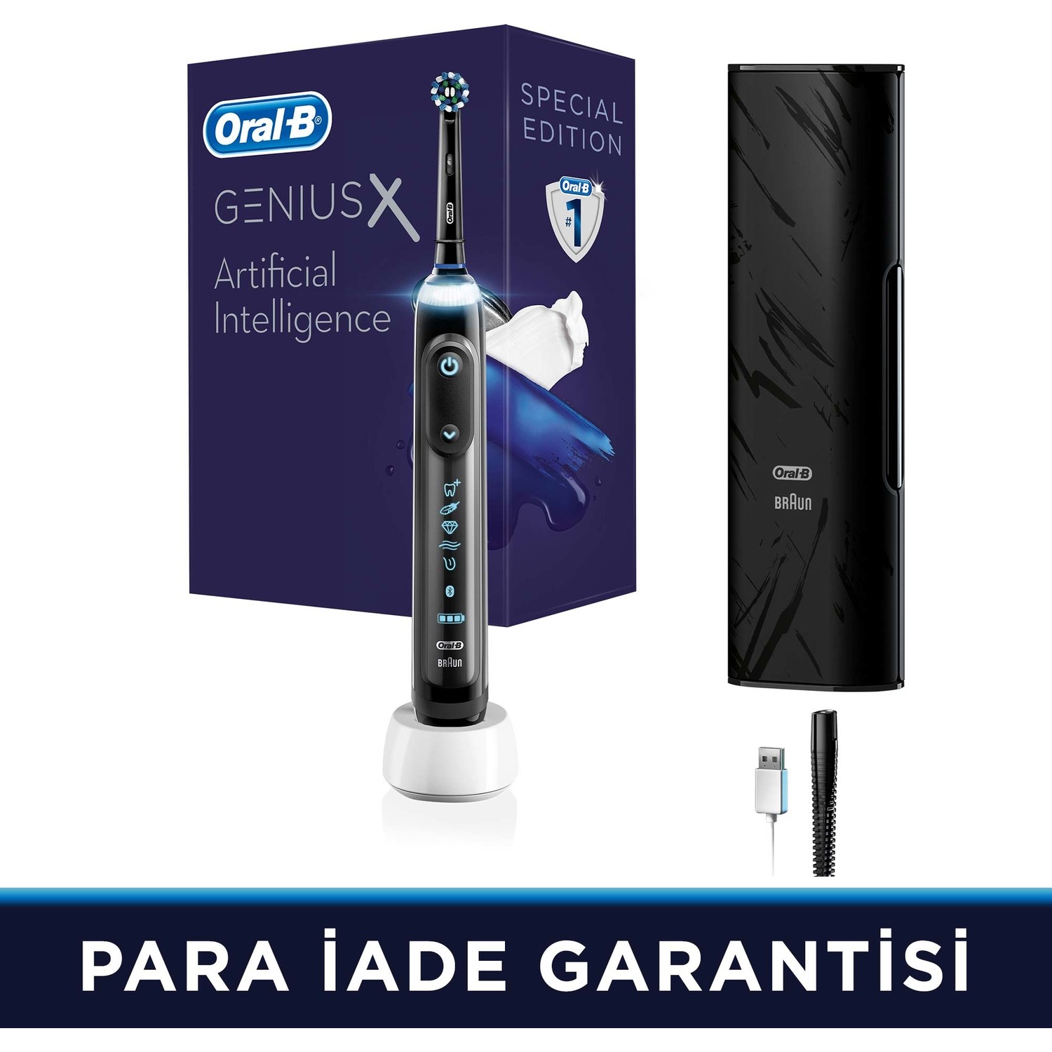 OralB Genius X AI Art of Brushing Black Şarj Edilebilir Diş Fiyatı