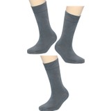 Fandd Erkek Gri Bambu Çorap Soket Dikişsiz Burun Süper Soft Kokulu 3 Çift