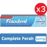 Fixodent Complete Ferah Diş Protez Yapıştırıcı Krem 47 gr x 3