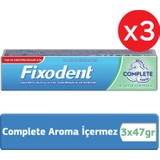 Fixodent Complete Aroma Içermez Diş Protez Yapıştırıcı Krem 47 gr x 3
