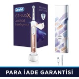 Oral-B Genius X AI Art of Brushing RoseGold Şarj Edilebilir Diş Fırçası + Seyahat Kabı