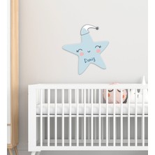 BK Kişiye Özel Sevimli Yıldız Tasarımlı Çocuk Odası Ahşap Duvar Süsü-1