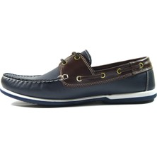 Riverland Y-03 Hakiki Deri Lacivert Kahve Timberland Erkek Ayakkabı