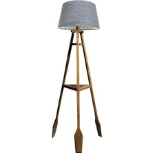 Ağaç Ustası Remi 3 Ayaklı Tripod Lambader Naturel Ahşap Köşe Lambası Abajur  Avize Aydınlatma Ahşap Siyah Ağaç Country Dekor Lamba Aplik Masif Doğal