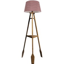 Ağaç Ustası Remi 3 Ayaklı Tripod Lambader Naturel Ahşap Köşe Lambası Abajur  Avize Aydınlatma Ahşap Siyah Ağaç Country Dekor Lamba Aplik Masif Doğal