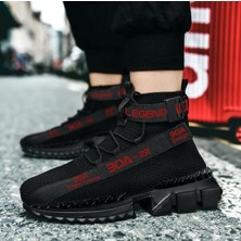 7erbilden Erkek ZR-X700 Tarz Siyah Kırmızı Renk Spor Ayakkabı