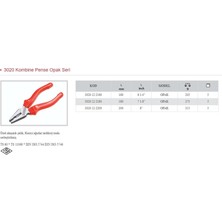 Izeltaş 180 mm Opak  Kombine Pense  3020 12 2180