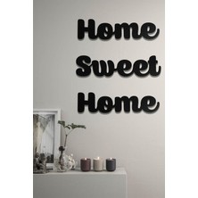 Medizzone Duvar Dekoru Home Sweet Home Temalı Lazer Kesim Mdf Tablo Seti 3 Parça