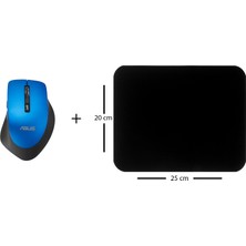 Asus WT425 Kablosuz Optik Sessiz Mavi Mouse + Mouse Pad