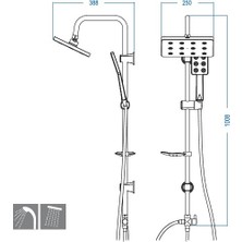 Duxxa  Robot Tepe Duş Sistemi Beta 400