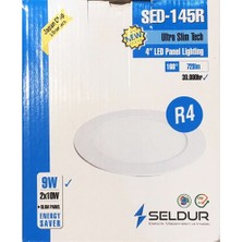 Seldur 9 W Ultra Slim Sıva Altı LED Panel Beyaz Işık