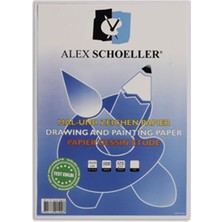 Alex Scholler Resim Kağıdı 25 x 35 cm -100'lü + Giotto Turbo Keçeli Kalem 12'li + Gıotto Suluboya 12'li