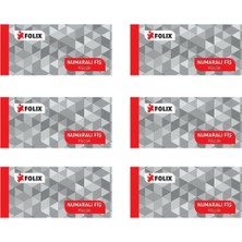 Folix Numaralı Fiş Küçük 100 Yaprak 6'lı