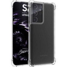 Kzy Samsung Galaxy S30 Ultra Kapak Şeffaf Airbag Antishock Köşe Korumalı Silikon Kılıf