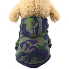 Şenpaa Kamuflaj Desenli Kapşonlu Kedi Köpek Sweeti Yeşil