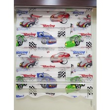 Elis Perde Racing Team Arabalı Baskılı Çocuk Odası Zebra Stor Perde