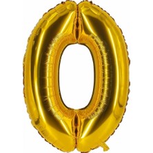 Pazariz  Balon Rakam Balon Folyo Orta Boy 75  cm Gold 0