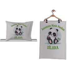 Pia Baby 2009 Isme Özel Panda Bebek Yastık Battaniye Set