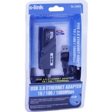 S-Link Ethernet Çevirici USB 3.0 To RJ45 10/100/1000 Mbps Gigabit Ethernet Çevirici S-Lınk SL-U603