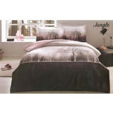 Özdilek Nevresim Takımı Ranforce Çift K. Bordo Jungle