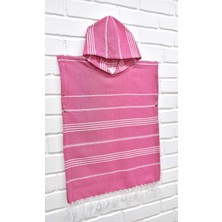 Mina'nın Düşleri Peştemal Çocuk Panço Çizgili Pembe