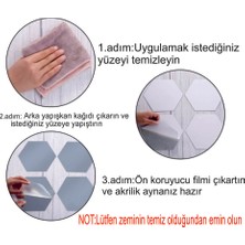 Dez Altıgen Dekoratif Akrilik Ayna 24 Adet x 10*20 cm