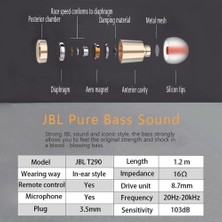 JBL T290 Kulak Kablolu Stereo Kulaklık (Yurt Dışından)