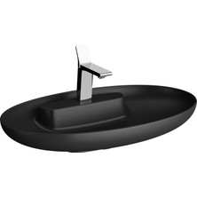 VitrA Memoria Oval Çanak Lavabo 75 cm, Mat Siyah